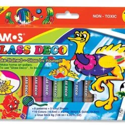 Amos Glassmaling Sett (12 Stk 10.5ML)