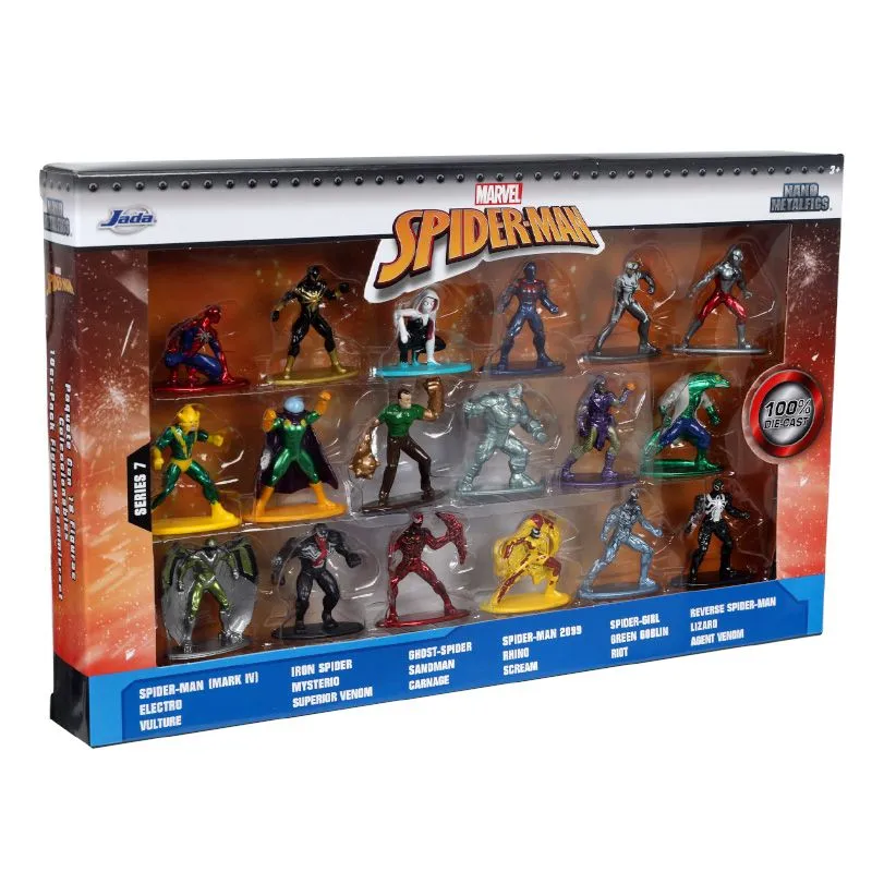 Marvel Spider-Man Nano MetalFigs S7 - Figursett Med 18 Figurer - Bilde 7