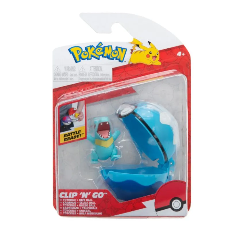 Pokémon Clip 'N' Go - Totodile Med Dive Ball - Bilde 3