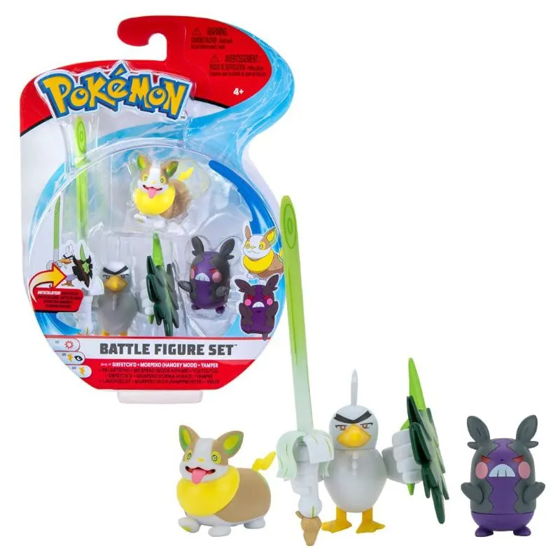 Pokémon Battle Figur - Sirfetch'd, Morpeko, Og Yamper - Bilde 5
