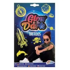 Grafix Glow In The Dark Tatoveringer - Sjørøver Og Planeter