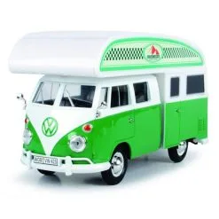 MotorMax Volkswagen Type 2 (T1) - Campingvogn, Grønn/hvit Skala 1:24