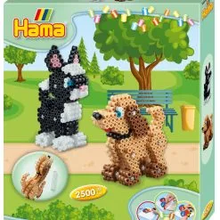 Hama Midi 3D Perlesett I Eske 2500 Perler - Hund Og Katt