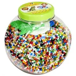 Hama Midi Perlesett I Boks 15000 Perler - Dinosaur, Elefant & Firkant