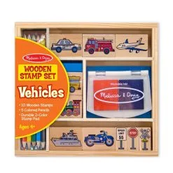 Melissa & Doug - Stempelsett Kjøretøy