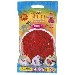 Hama Midi 1000 Perler - Mørk Rød 22