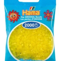 Hama Mini 2000 Perler Transparent Gul 14