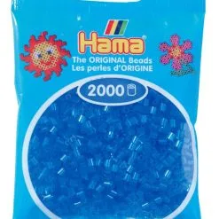 Hama Mini 2000 Perler Transparent Blå 15