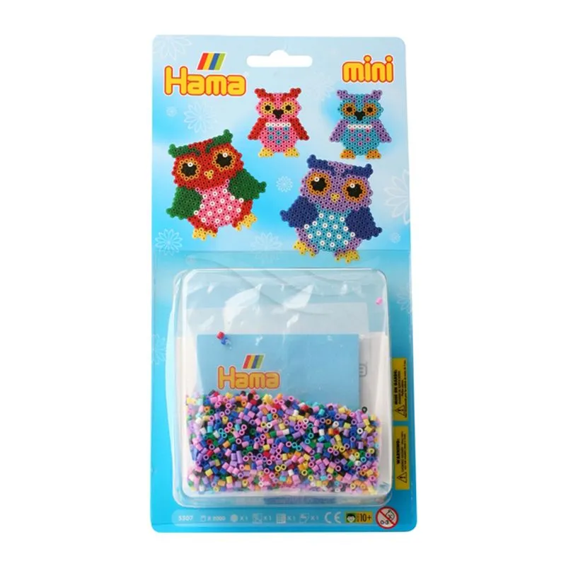 Hama Mini Perlesett 2000 Perler - Ugler