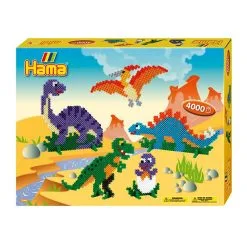 Hama Midi Gaveeske 4000 Perler - Dinosaurer
