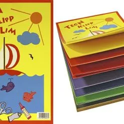 Tegneblokk Med Farget Papir, 50 Ark