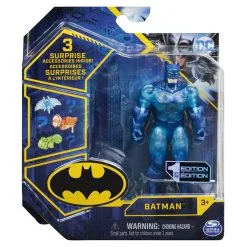 DC Comics Batman Figur 10 Cm - Batman I Blå Drakt Med Mysterietilbehør