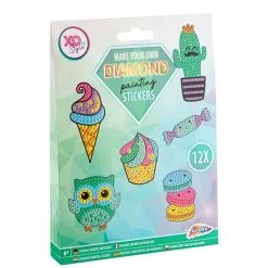 Grafix Diamond Painting Stickers 12 Deler - Søtsaker